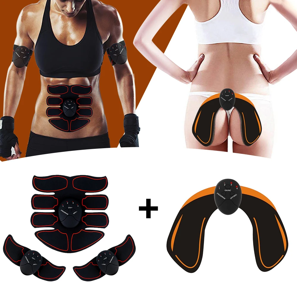 

Electric Muscle Stimulator Trainer EMS Abdominal Muscle Exerciser Hip Trainer Smart Fitness Body Slimming Machine Body Building