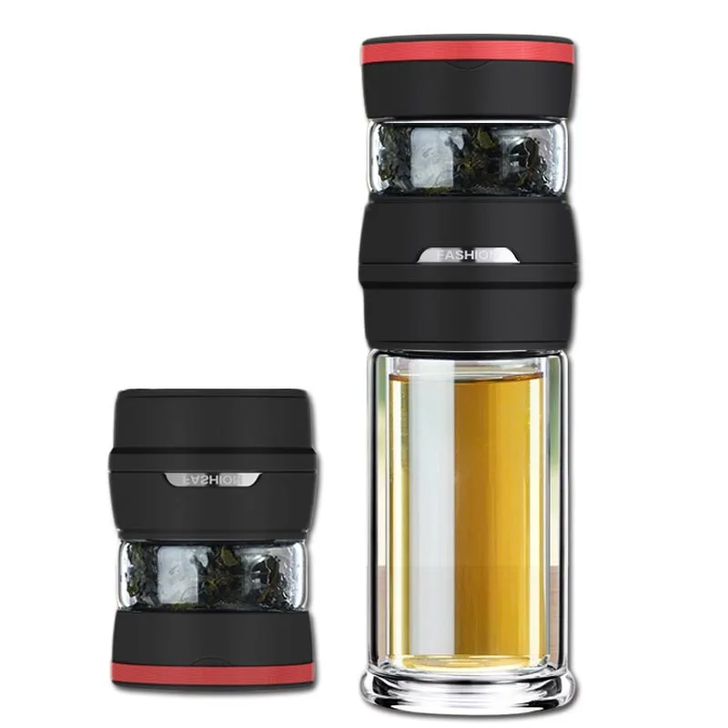 Портативная чайная чашка 450 мл прозрачная стеклянная бутылка для воды с фильтром
