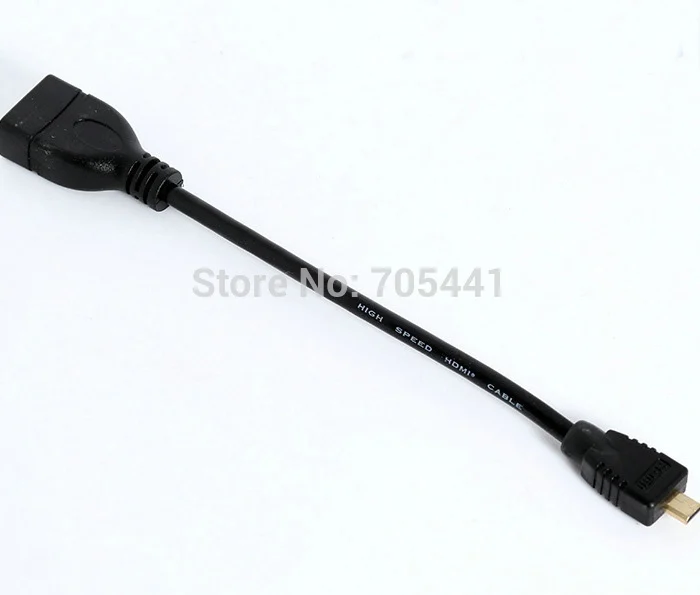 50 шт./лот Бесплатная доставка 20 см Micro HDMI штекер-HDMI гнездо переходник Кабель |