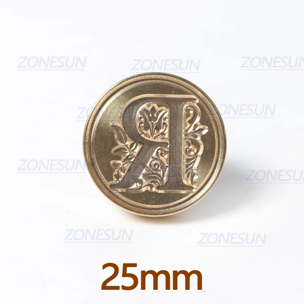 R with handle ZONESUN Письмо Конверт уплотнение воск медь печать штамп искусство декоративное уплотнение воск печать штамп деревянная ручка свадебный пост подарки - Цвет: R with handle