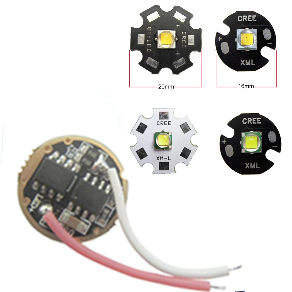 1 шт. оригинальный CREE 10 Вт XM L L2 / T6 светодиодный фонарик часть белый 6500K теплый 3000k с