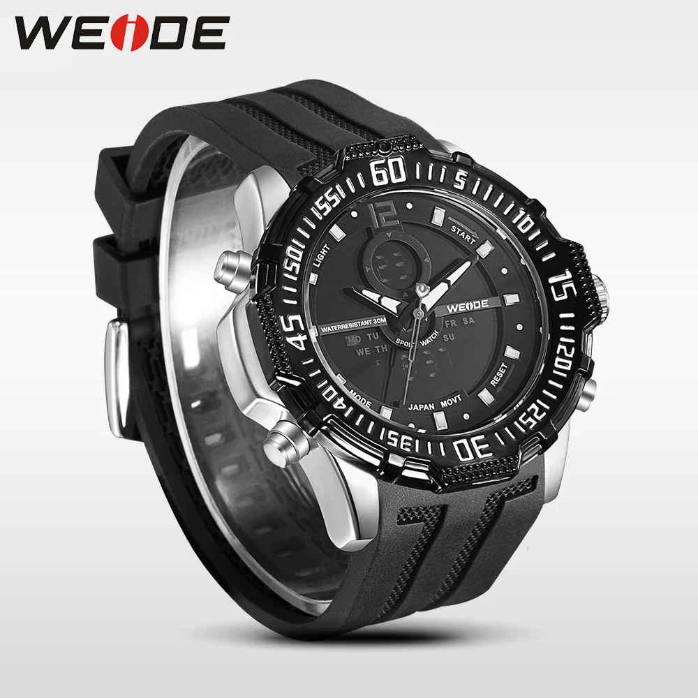 WEIDE светодиодный электронные часы лучший бренд класса люкс мужские черные