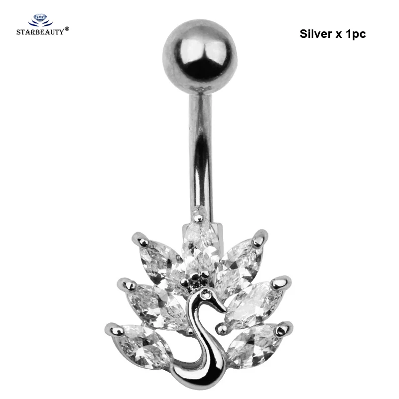 1 шт. Bijoux (украшения своими руками) Павлин Живота Piercing Nombril розовое золото живота