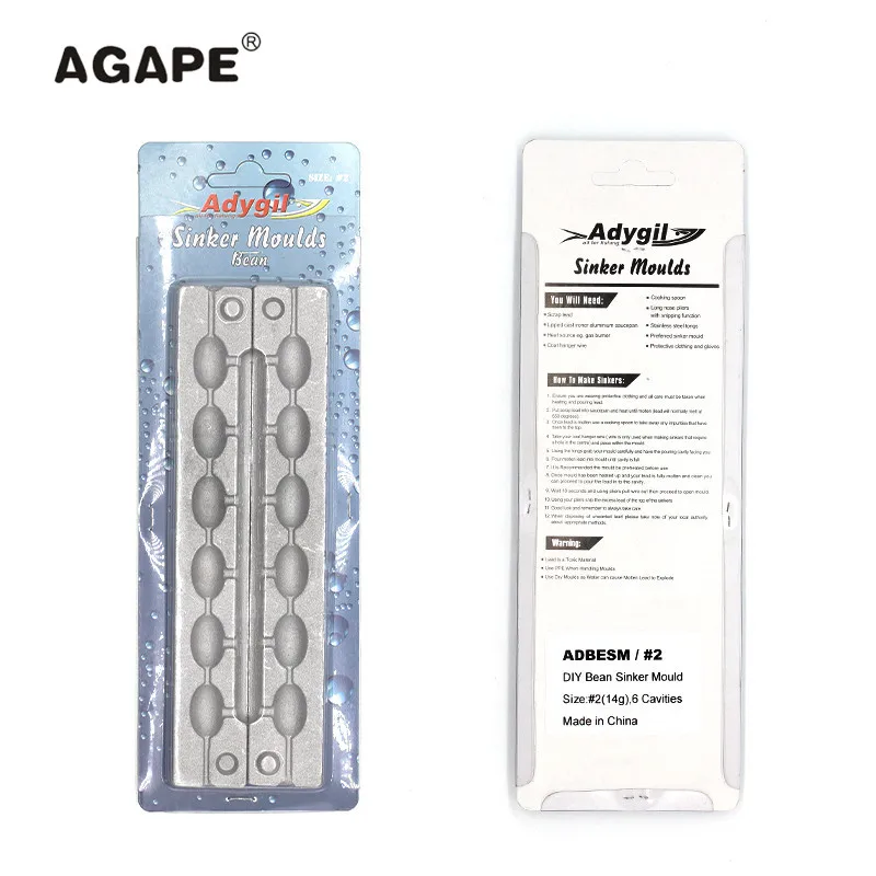 Грузила для рыбалки Agape сделай сам пресс-форма ADBESM/#2 грузила 14 г 6 полостей | Спорт