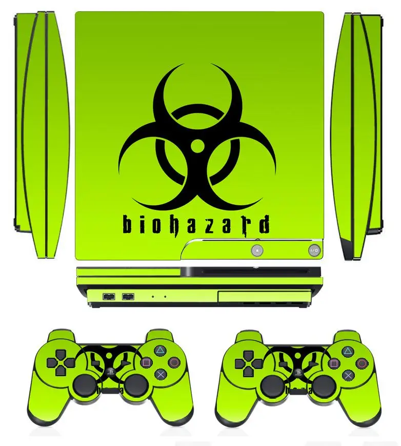 Защитная пленка Biohazard 253 для Sony PS3 Slim PlayStation 3 и 2 контроллера|protector sticker|ps3 slim ps3protector