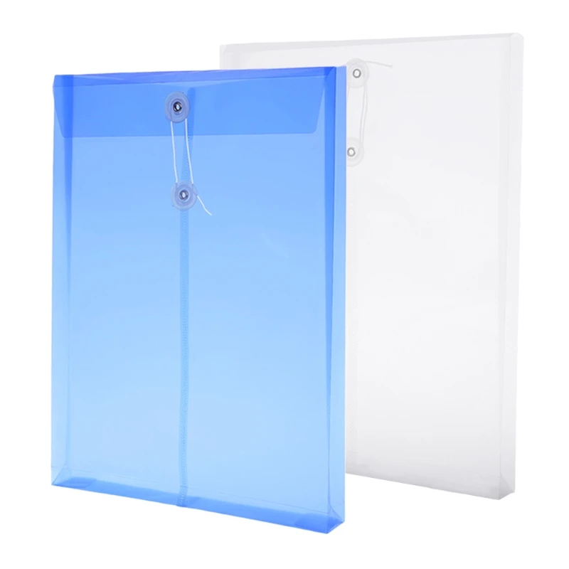 

A4 Office File Bag Button Closure Folder Bag Plastic File Folder Office Supply