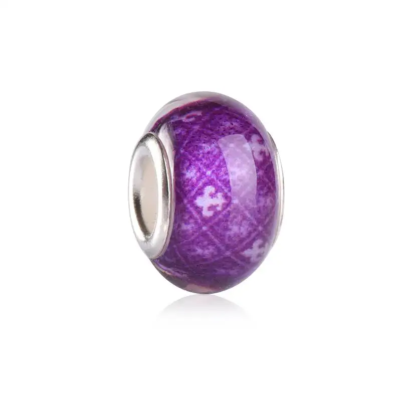 50 шт. 14*8 мм посеребренные сердечники DIY Murano Бусины из акриловой смолы подвески для