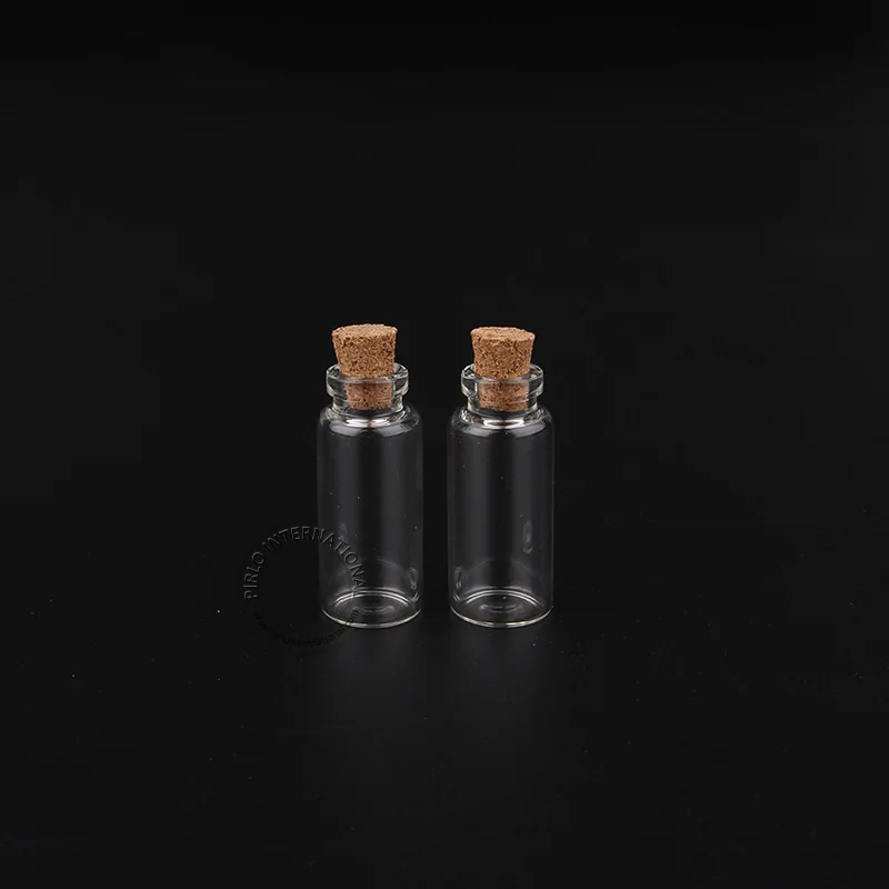 Оптовая цена 3 мл/3 г деревянная пробковая стеклянная флакон Маленькая прозрачная