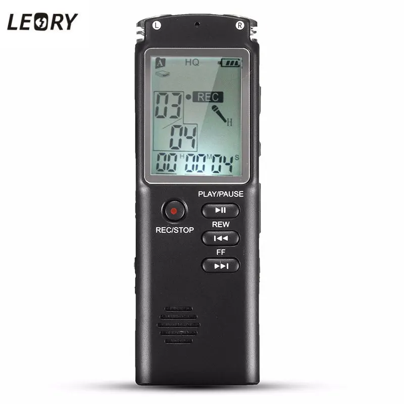 LEORY Портативный 8 Гб ЖК дисплей цифровой Аудио Диктофон Регистраторы диктофон