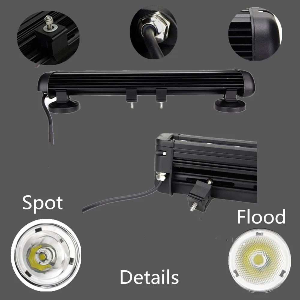 Хит продаж 120 Вт Однорядный внедорожный светодиодный светильник бар рабочий свет