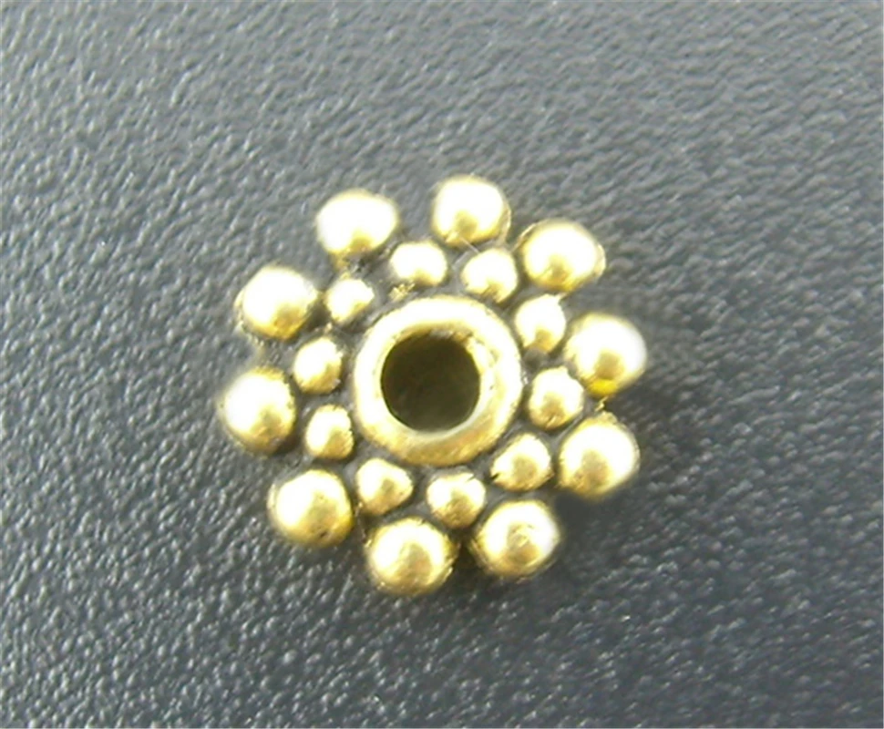 

DoreenBeads 100 шт. античные Золотые снежинки разделители бусины 8 мм в диаметре. (B01105), иу