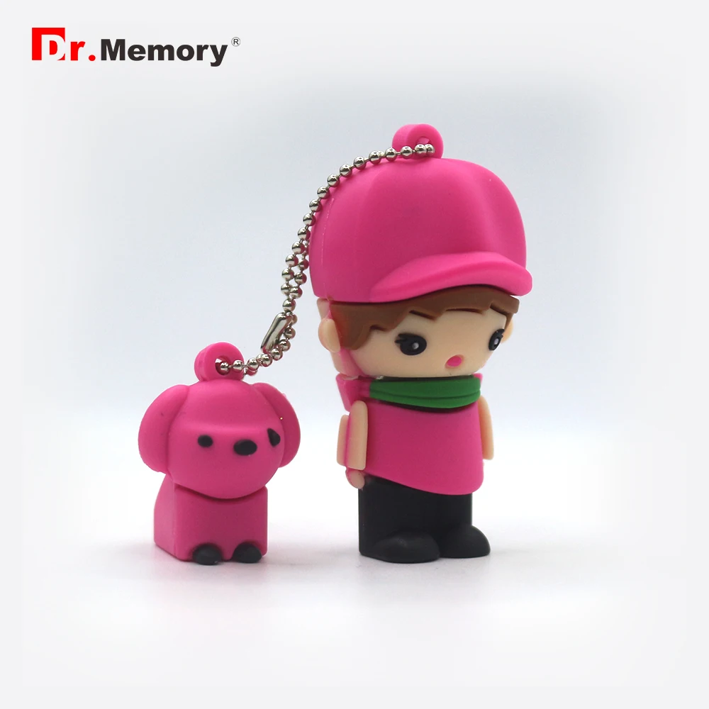Dr.memory Cute Cartoon Girl/Boy Pendrive 32GB Usb Flash Drive 128GB 64GB 16GB 8GB Memory Stick 4GB Burning Goods Key | Компьютеры и