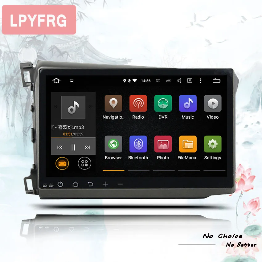 Autoradio 2 Din Car Dvd Radio 10.1 &quot Octa core Gps android 10.0 4gb+64gb For Honda Civic 2011 - 2014 Video Support 4G Wi-Fi |