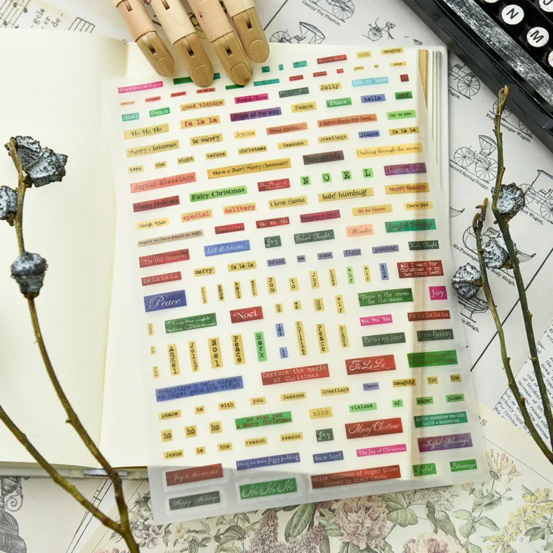 KSCRAFT красочные фразы Vellum бумажные наклейки для скрапбукинга Happy planner/карточная