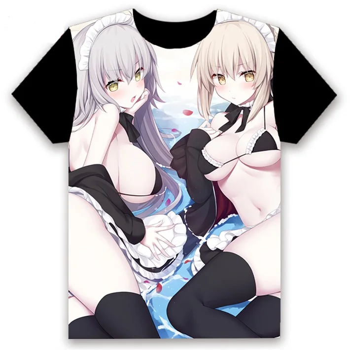 4 Футболка аниме-игра Fate Grand Order saber Jeanne d'Arc(Alter) косплей короткий рукав для женщин и мужчин черная футболка повседневные летние топы - Цвет: 4