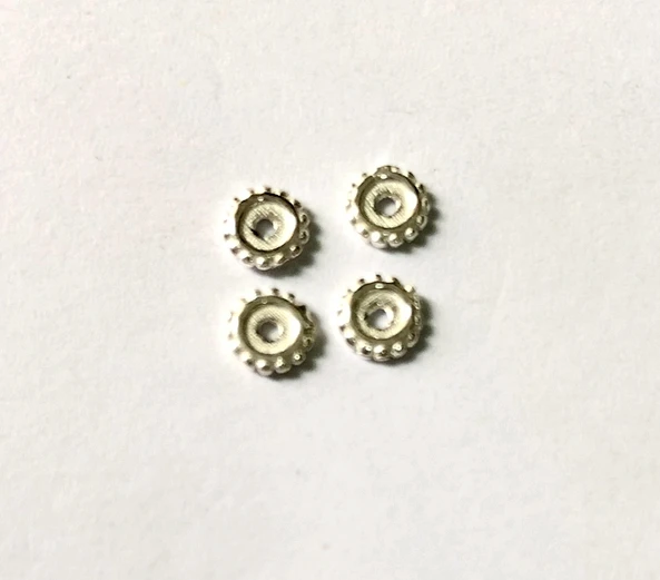 100pcs/lot 925 Solid Sterling Silver Spacer Beads 4.5mm Findings FIT DIY silver jewelry | Украшения и аксессуары