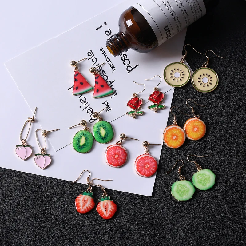 Длинный Забавный кулон в виде ягоды серьги Необычные забавные темперамент дикие