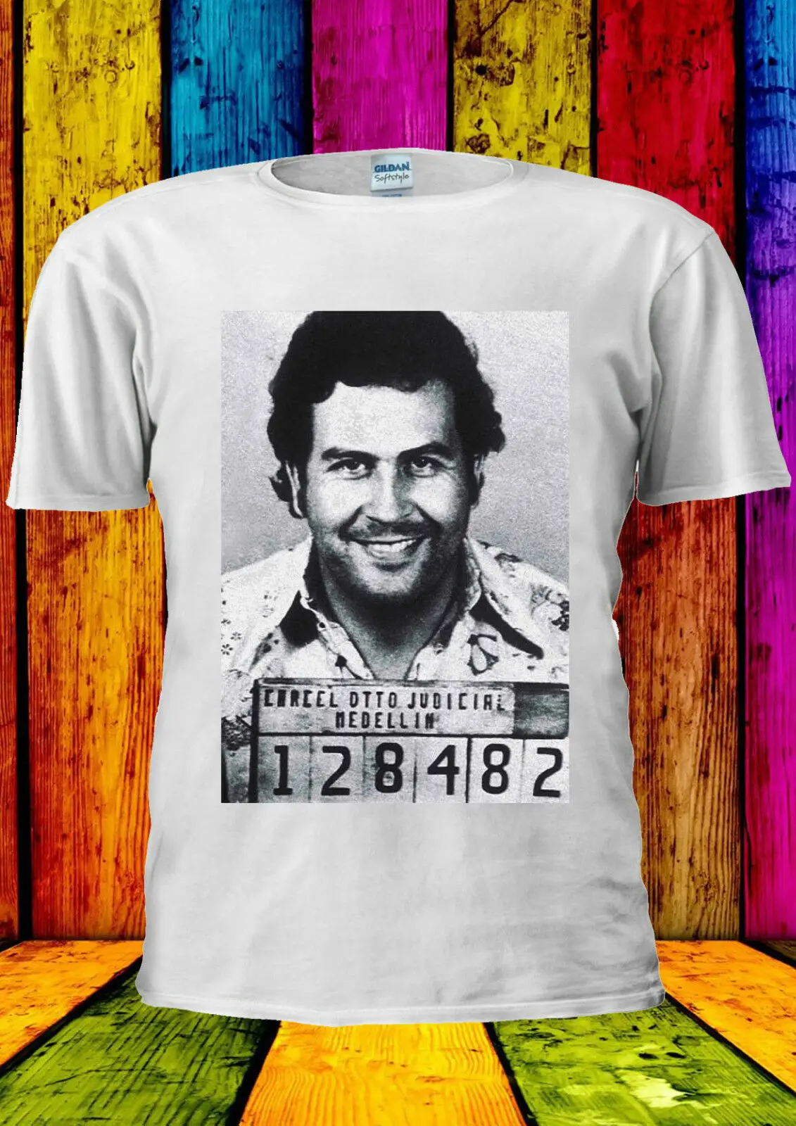 2019 крутой мугшот кокаин Пабло футболка Escobar Топ для мужчин и женщин унисекс 2279 с