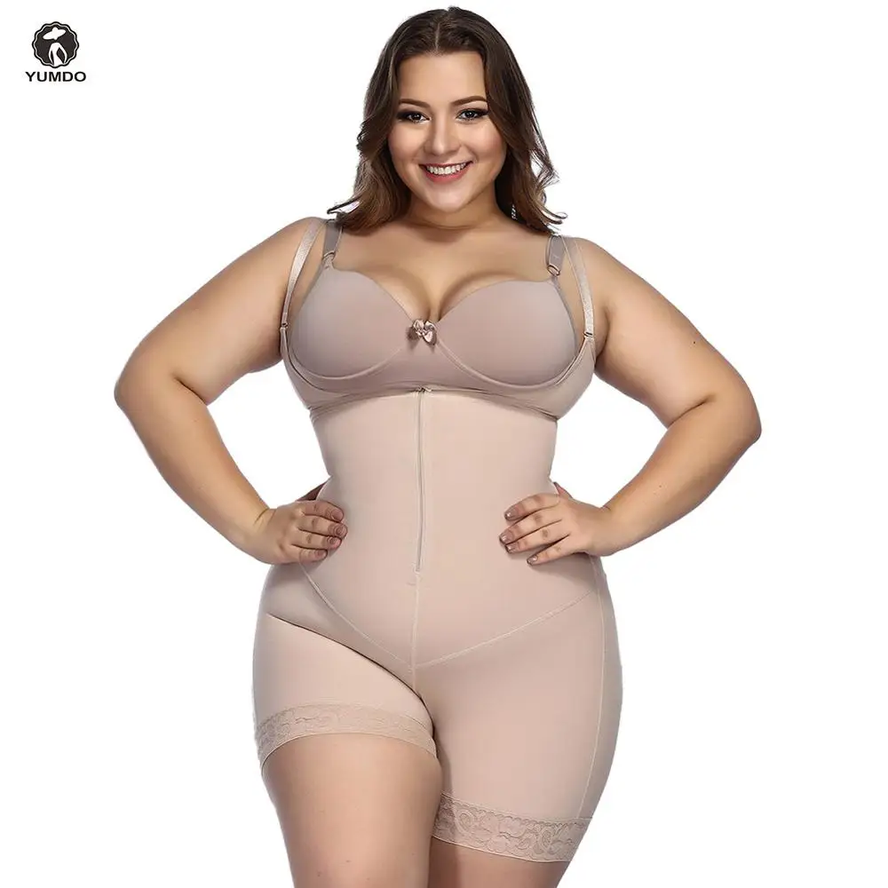 Yumdo для женщин, плюс размер, 5XL, Корректирующее белье, открытая промежность, Корректирующее белье, для похудения, боди, контроль талии, тренажер, подтягивающее нижнее белье - Цвет: nude