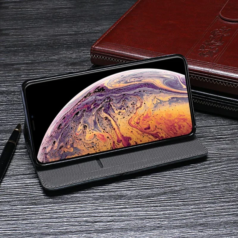 Чехол для iPhone XS Max чехол Роскошный кожаный флип-чехол защитный телефона ретро