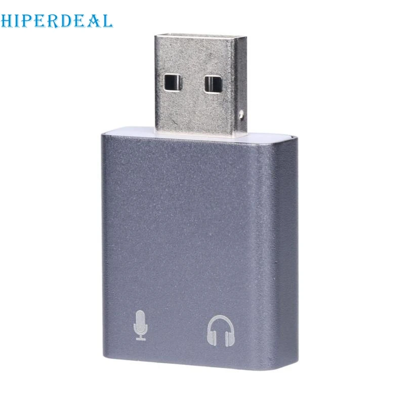 Хорошая продажа Внешний USB 2 0 в 3D Виртуальная Звуковая карта адаптер конвертер 7 1