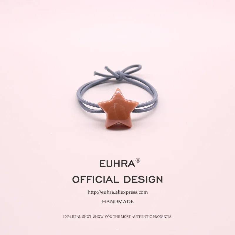 EUHRA 15 цветов эластичные резинки для волос Macaron Star Heart Ball Женская и Девичья Детская повязка для волос аксессуары для волос
