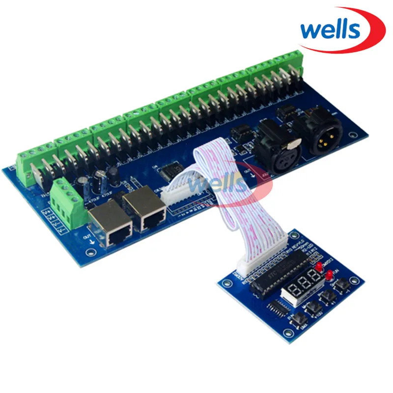 27CH DMX512 с контроллером RJ45 цифровой трубчатый дисплей общий анод постоянного