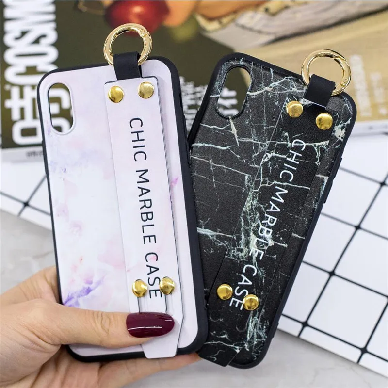 DISCASE телефон сумка для Iphone 8 P X Xs Mas мрамор запястье Чехол 6 S Plus 7 Силиконовые чехлы