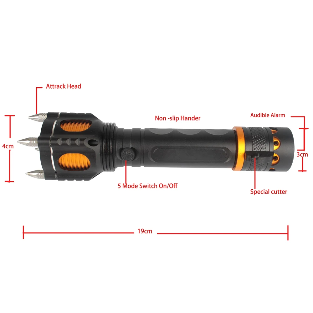 Фонарик 18650 5 режимов cree-xm-l t6 светодиодные антибликовые многофункциональные