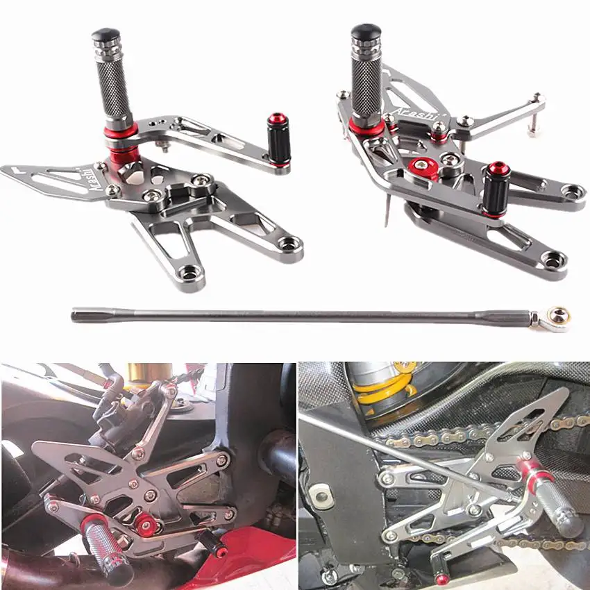 Для Yamaha YZF R6 2003 2005 R6S 2006 2009 2004 2007 2008 CNC Алюминиевые Регулируемые Задние подножки