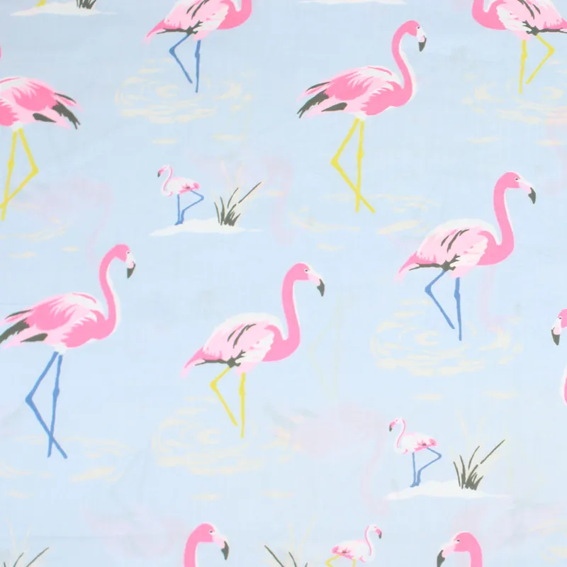 Хлопчатобумажная ткань с принтом фламинго 50x140 см|printed tissue|telas diycotton fabric |