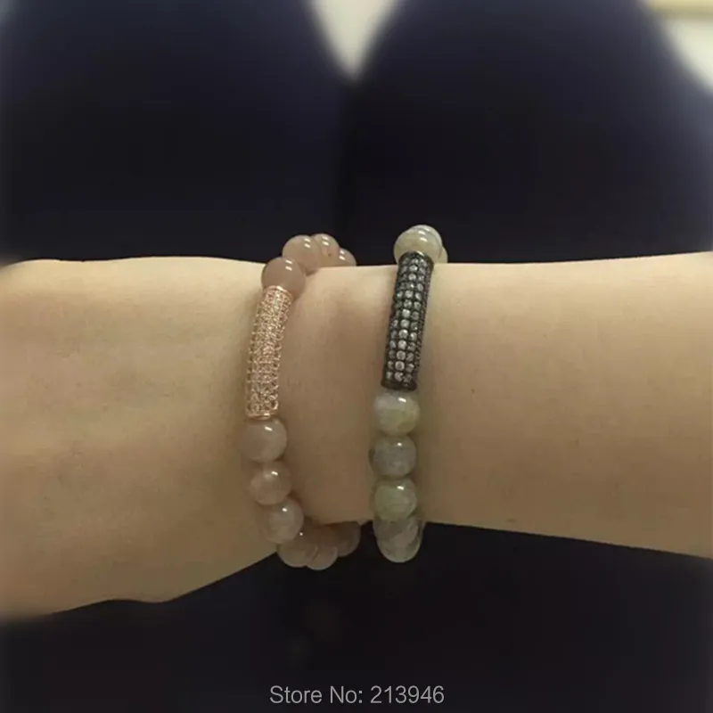 

Original Design / One Of Our Autumn / natural 8mm sunstone crystal bend women bracelet