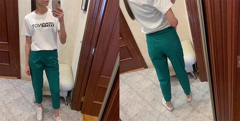Toyouth, зеленый костюм, женские брюки с высокой талией, с поясом, с карманами, для офиса, модные, весна, осень, для среднего возраста, женские штаны