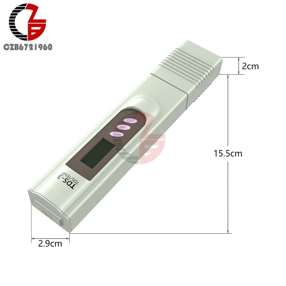 Digital TDS Meter Aquarium Pool Drinking Water Quality Tester Pen Purity Filter Cleaner Monitor Salinity Temperature | Инструменты