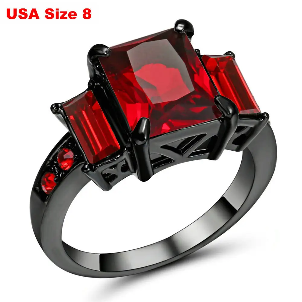 Bm308 Size8 Кольца для помолвки, цвета: золотой, серебряный, 8*10 мм, мистическая Радуга, для женщин, AAA+, цветной кристалл, CZ, обручальное кольцо на палец, ювелирные изделия - Цвет основного камня: Bm308 Size8