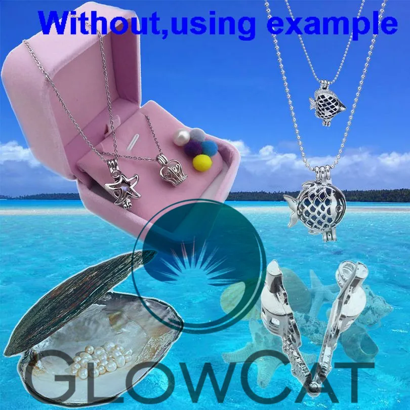 R-l70 яркое серебро обезьяна медальон Цепочки и ожерелья Pearl Бусины клетка Эфирные