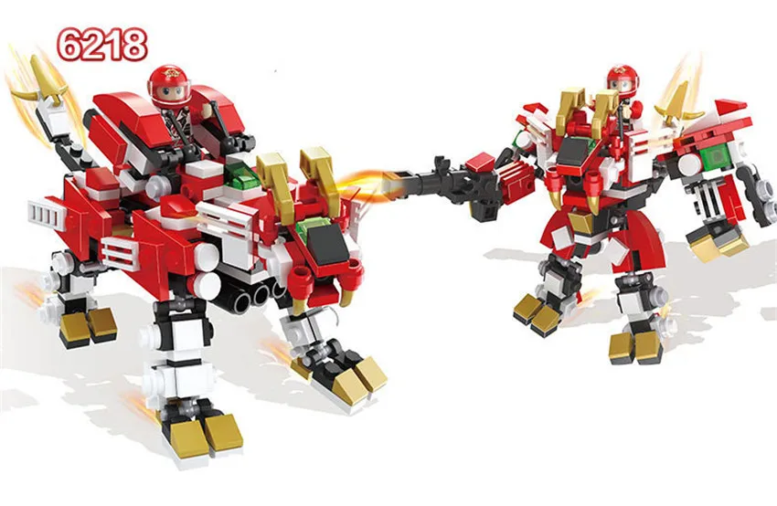 1150pcs+ hsanhe mutil-change series 4 in 1 fighting robot blocks set lion cow space star bricks for children best gift | Игрушки и хобби