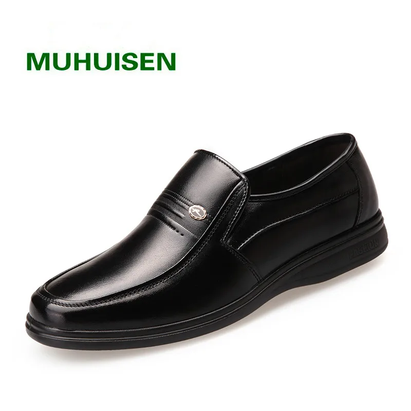 2017 человек Официальные ботинки Пояса из натуральной кожи черные блестящие Для