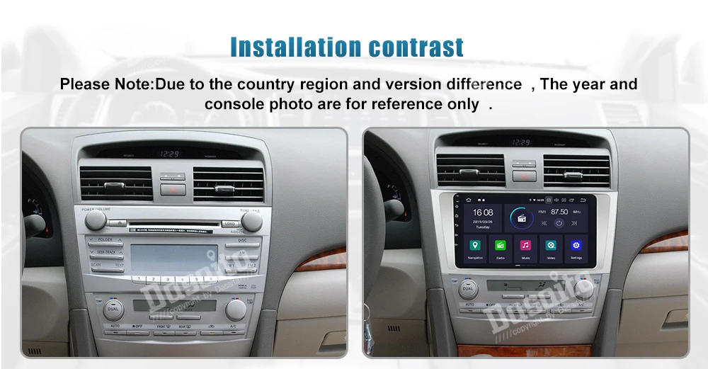 Dasaita " Android 9,0 радио Автомобильный плеер gps навигация для Toyota Camry 2007 2008 2009 2010 2011 стерео Мультимедиа