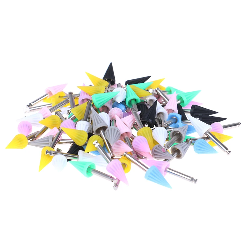 10pcs Dental Polishing Cup Bending Machine Brush Polisher Prophy Oral hygiene Lab Tools | Красота и здоровье