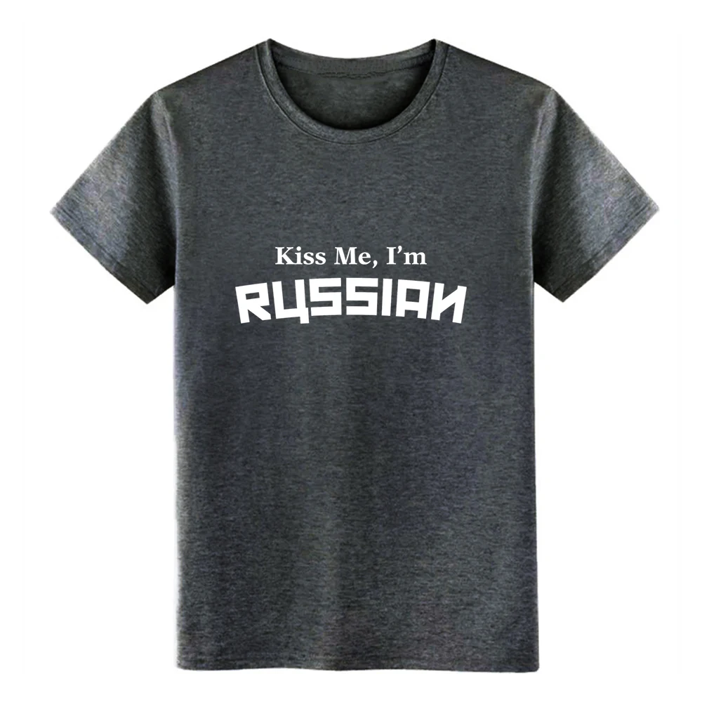 Футболка kiss me i m rus sian S 3xl с короткими рукавами на заказ Повседневная футболка