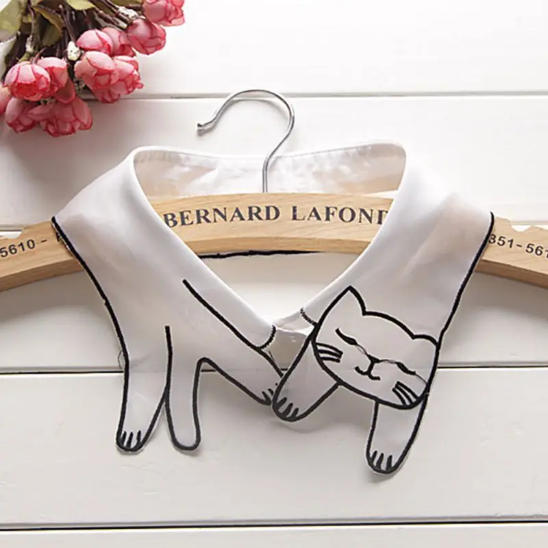 

Women Fake False For Shirt Blouse Peter Pan Detachable Collar Tie 8 Styles