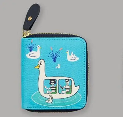 2 Aurore and duck Tabom market мини-кошельки милые забавные кошельки в Корейском стиле для девушек женские кошельки для монет Notecase Япония 18 новая симпатичная сумка - Цвет: 2