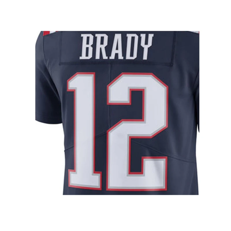 Мужская Новый Брэди #12 Gronkowski #87 Эдельман 11 # вышивка логотипа Темно-Синий Цвет Пик