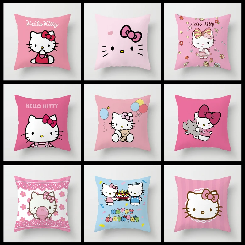 27 стилей 40*40 см 3D hello kitty Подушка KT кошка подушка Забавный розовый Кот детский