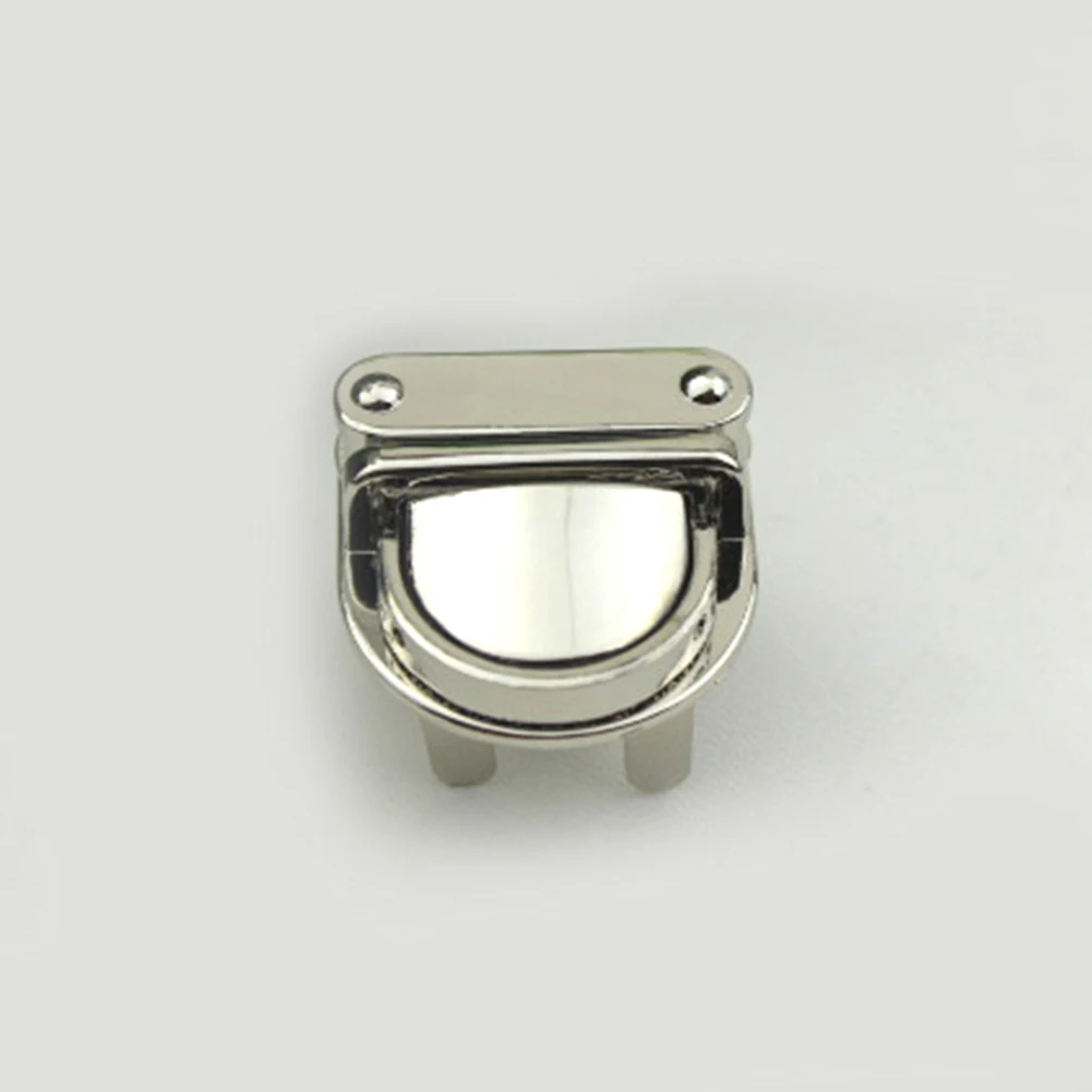 Серебристый 1 шт. металлическая прочная Пряжка Twist Lock фурнитура Сумочка DIY Поворотный замок застежка для сумки сплошной цвет сумка аксессуары - Цвет: Серебристый