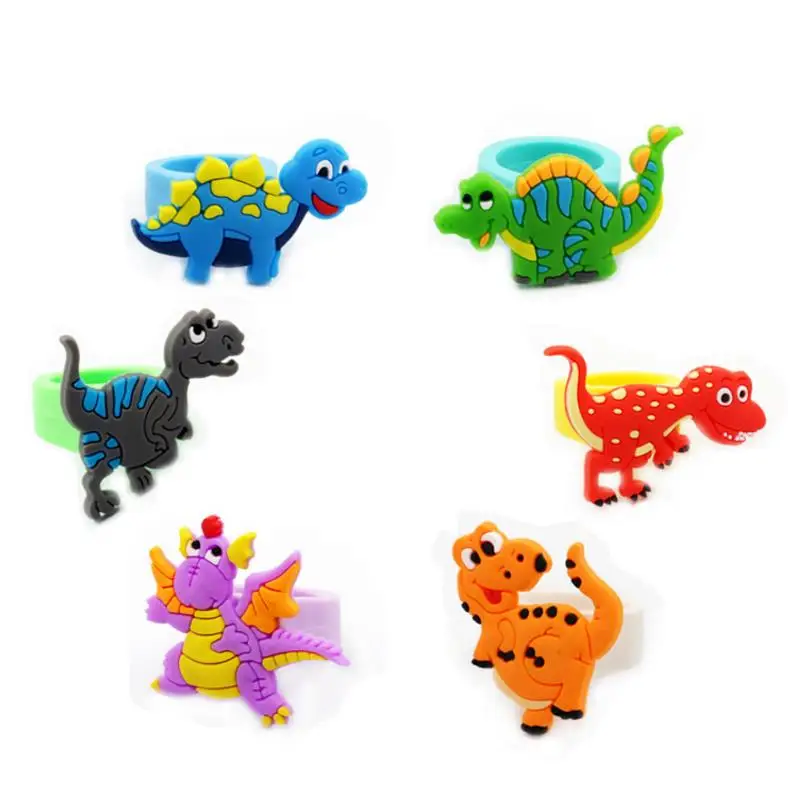 

5 Pcs/set NEW Hot sale Cartoon Animal Dinosaur Ring Party Favor Rings New year Birthday Party Decor Party Favors