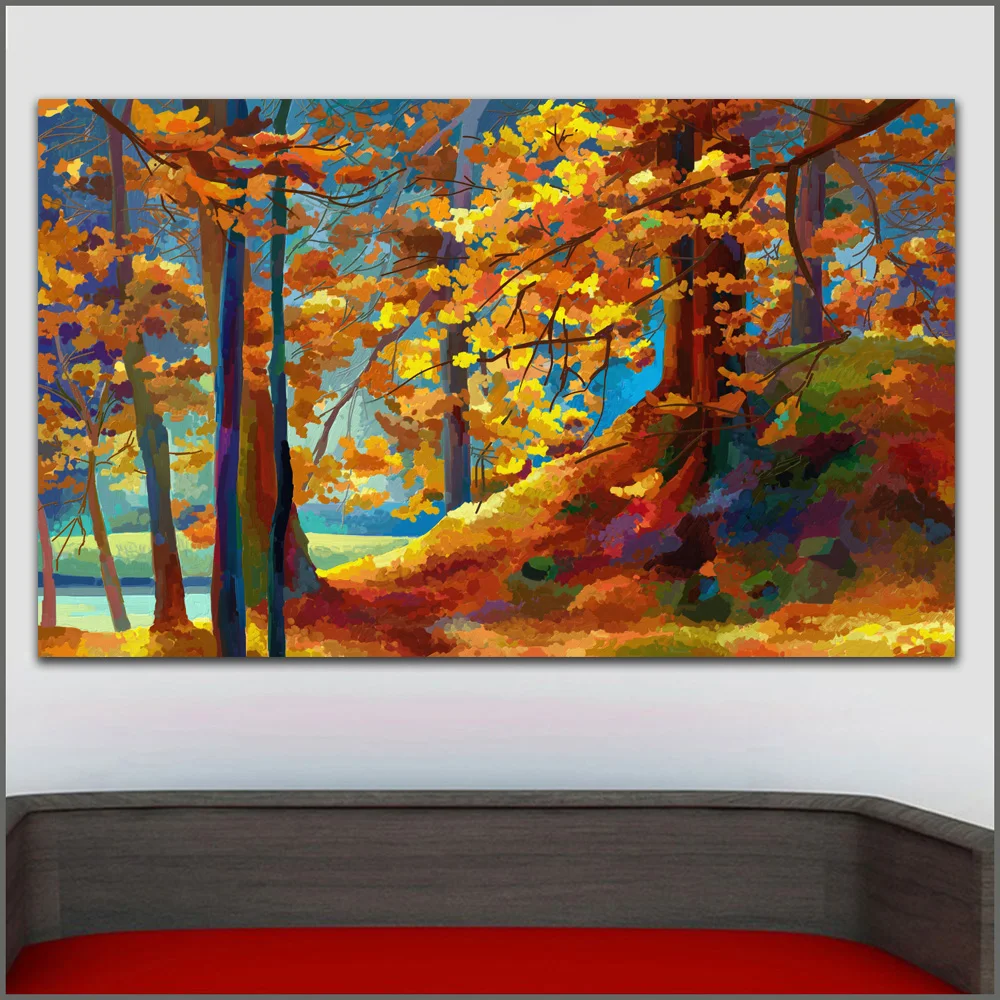 

Large size Printing Oil Painting Painting Art Autumn wall art canvas print pictures for living room and bedroom No FrameS WLONG