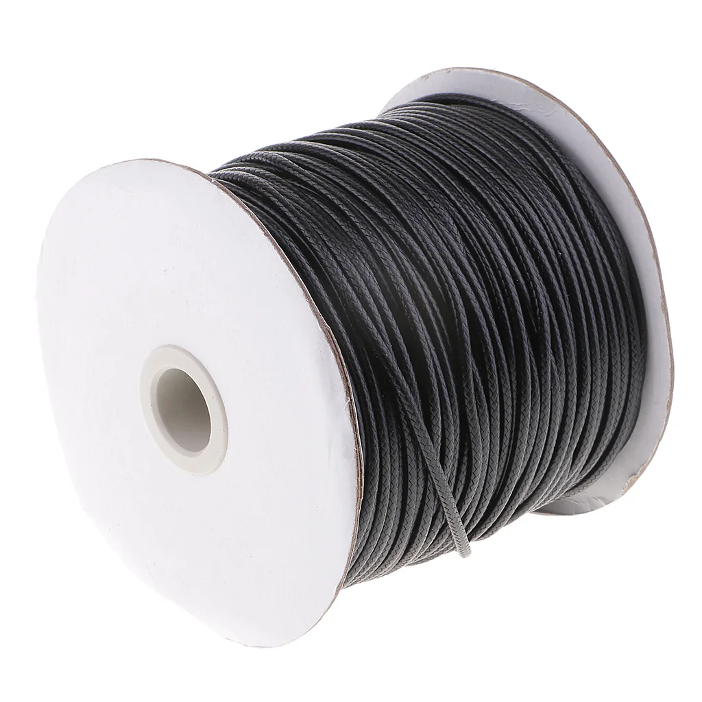 

100 Yards 2.5mm Waxed Cotton Cord / Thong for Jewellery Making Sewing Accessories