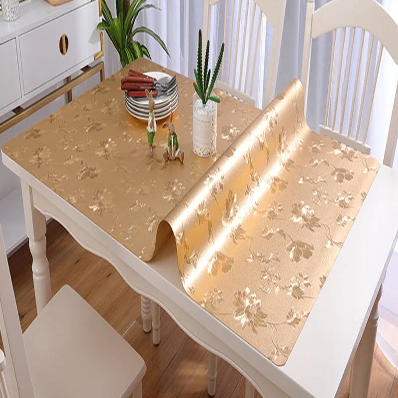 BALLE PVC Table Cover Plastic Tablecloth Waterproof Office Desk Chair Cushions Pads Mat Floor Pad Protector | Дом и сад